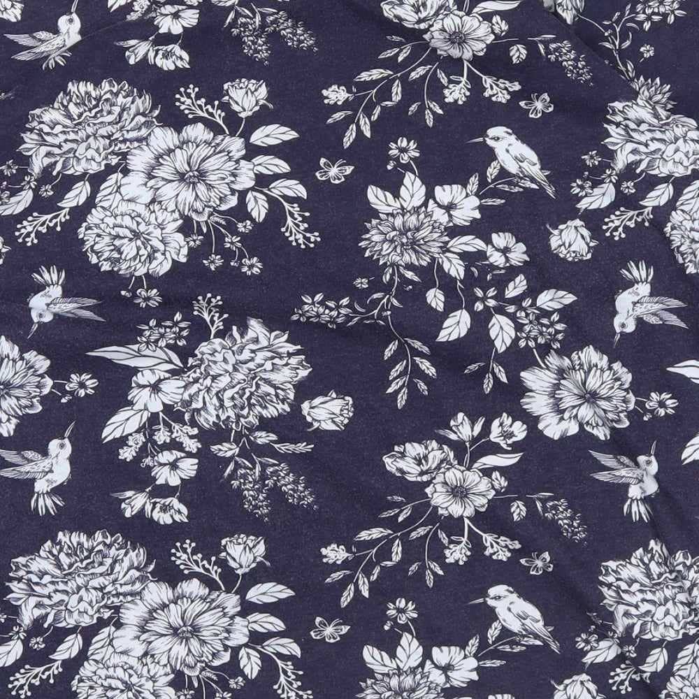 George Womens Blue Floral  Top Pyjama Top Size 16