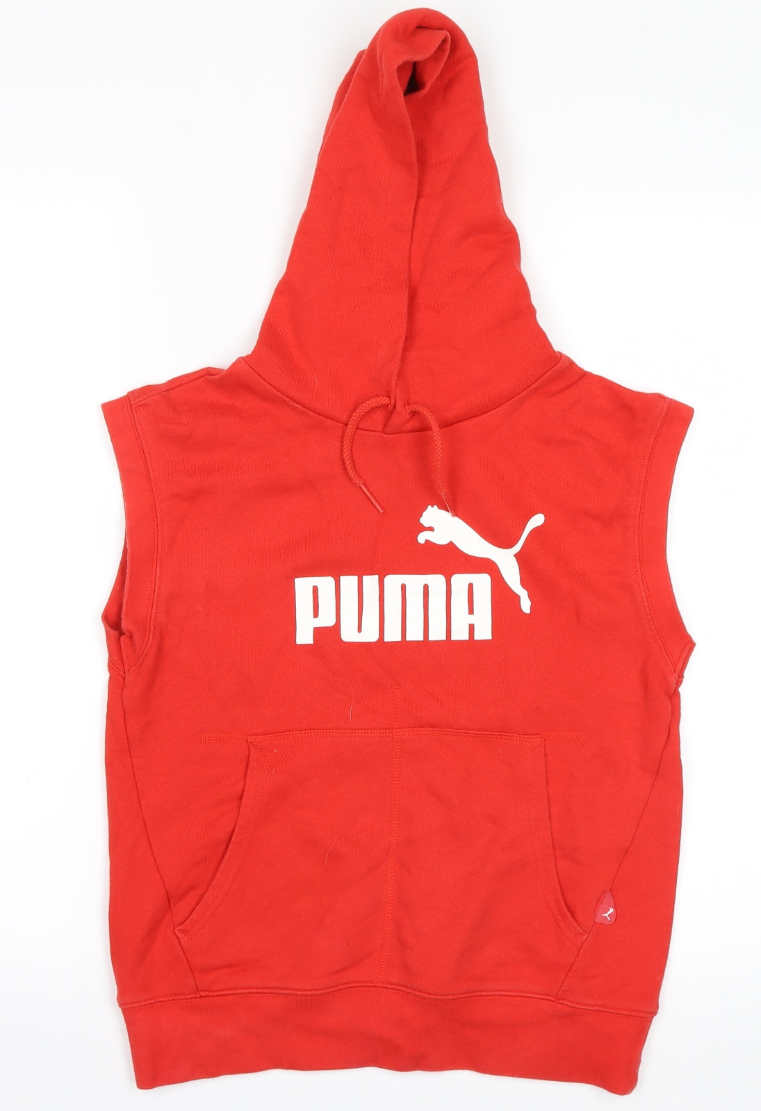 PUMA Womens Red   Pullover Hoodie Size 14  - puma logo
