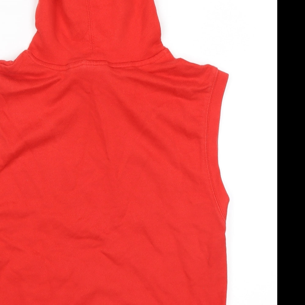 PUMA Womens Red   Pullover Hoodie Size 14  - puma logo