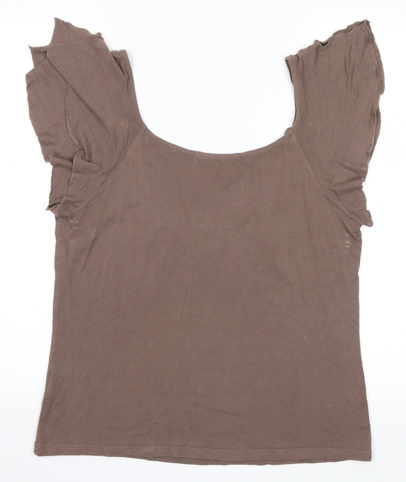 Classic Womens Brown   Basic Blouse Size 14