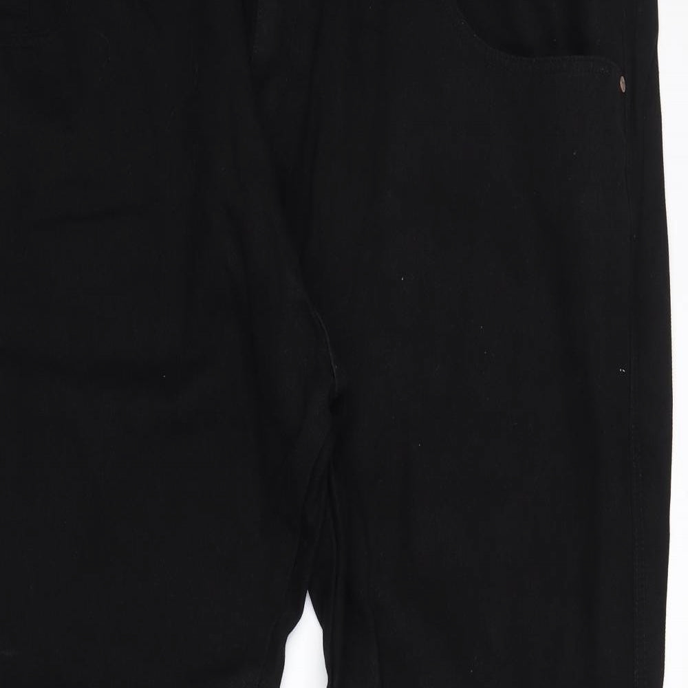 tough Mens Black  Denim Straight Jeans Size 50 in L29 in