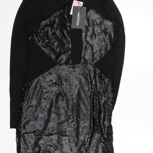 pretty little thing Womens Black   Shirt Dress  Size 14