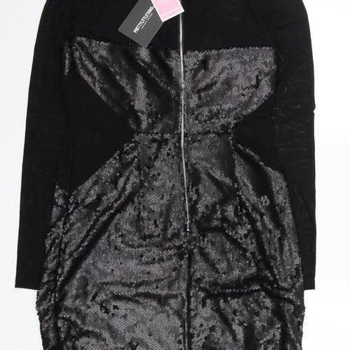 pretty little thing Womens Black   Shirt Dress  Size 14