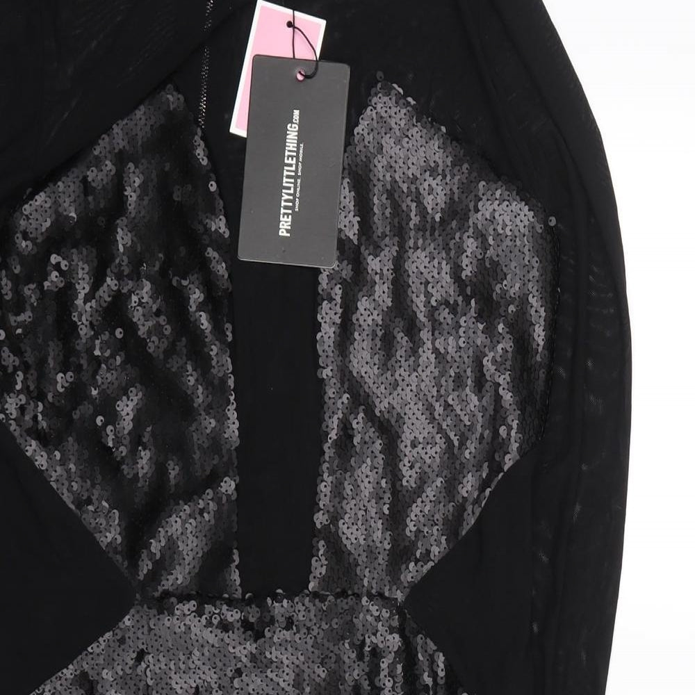 pretty little thing Womens Black   Shirt Dress  Size 14
