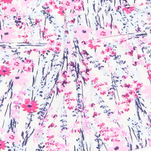 George Girls White Floral  Hot Pants Shorts Size 7-8 Years