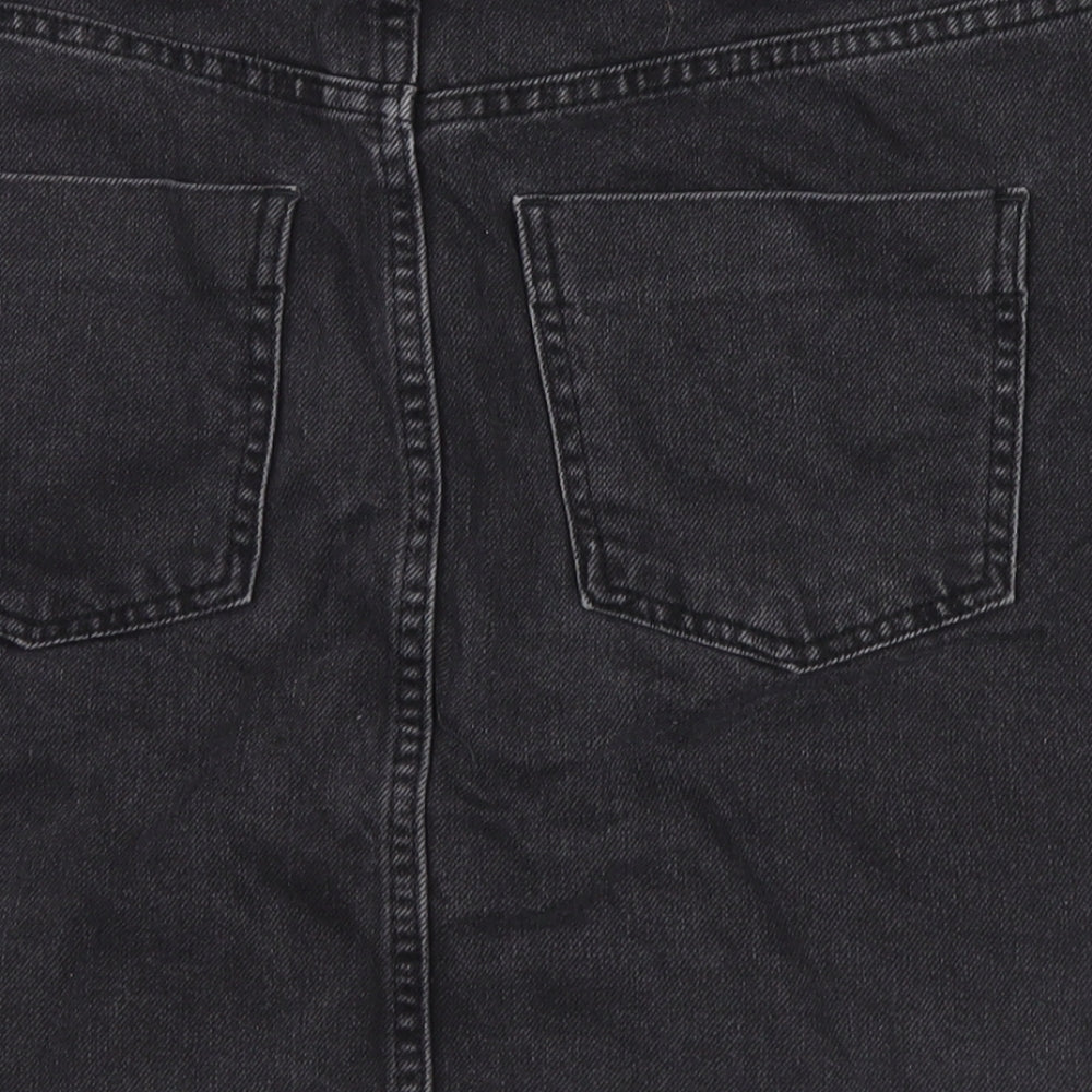 ASOS Womens Grey  Denim A-Line Skirt Size 14