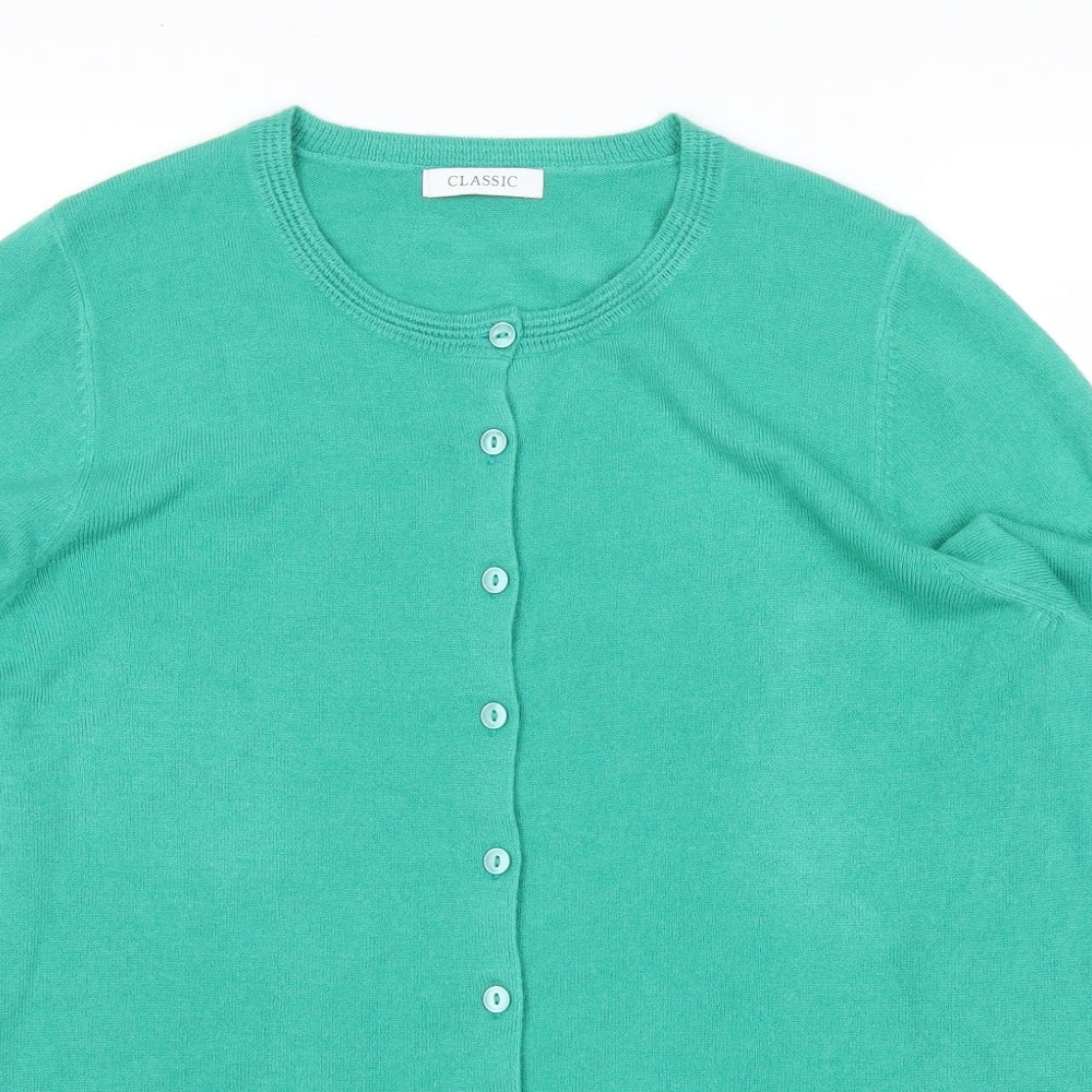 Marks and Spencer Womens Green   Cardigan Jumper Size 14