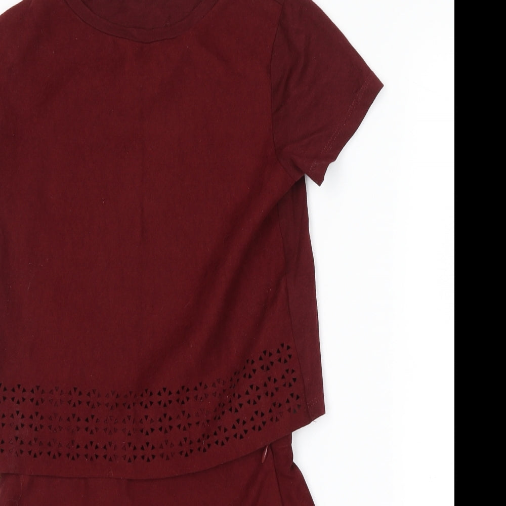 River Island Girls Red   Skirt Outfit/Set Size 7-8 Years