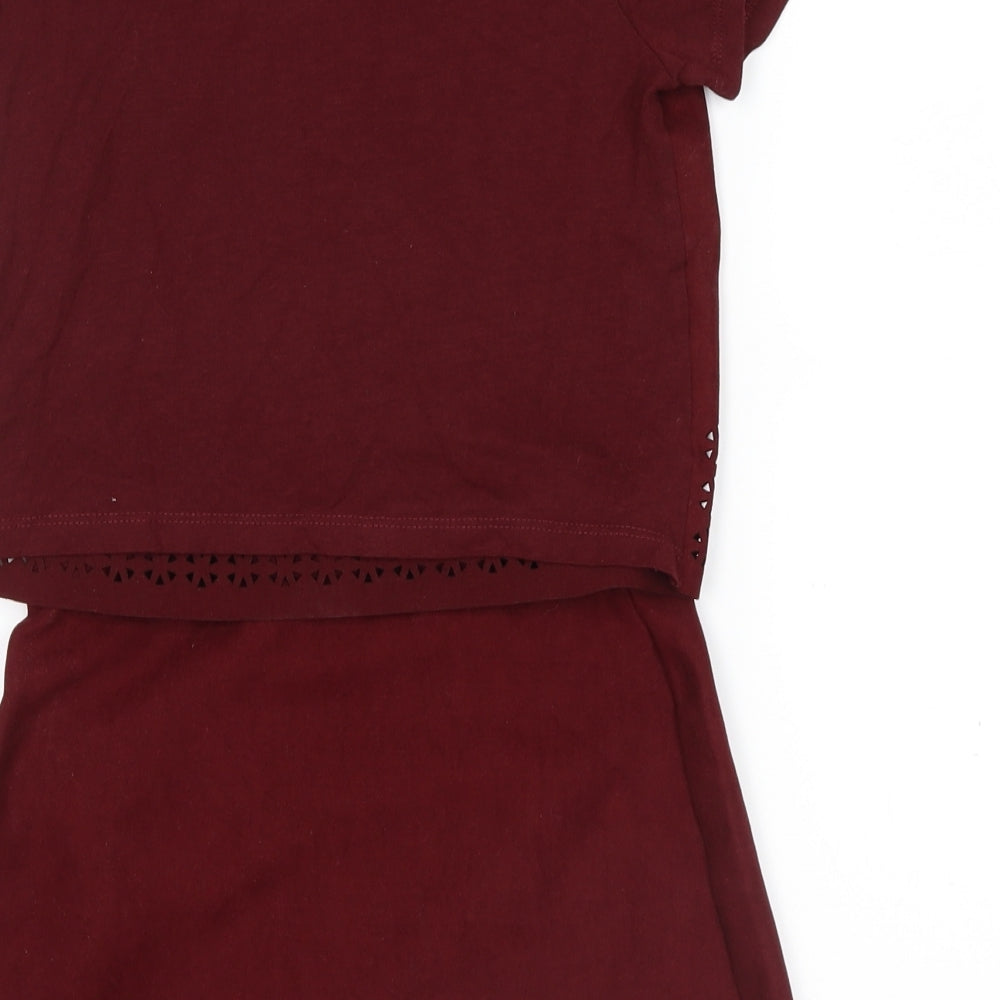 River Island Girls Red   Skirt Outfit/Set Size 7-8 Years