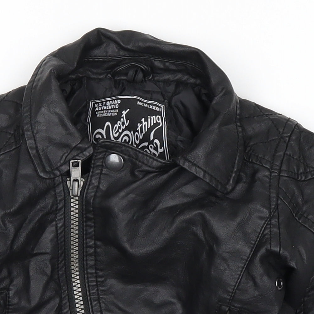 NEXT  Black   Biker Jacket Size 9-12 Months