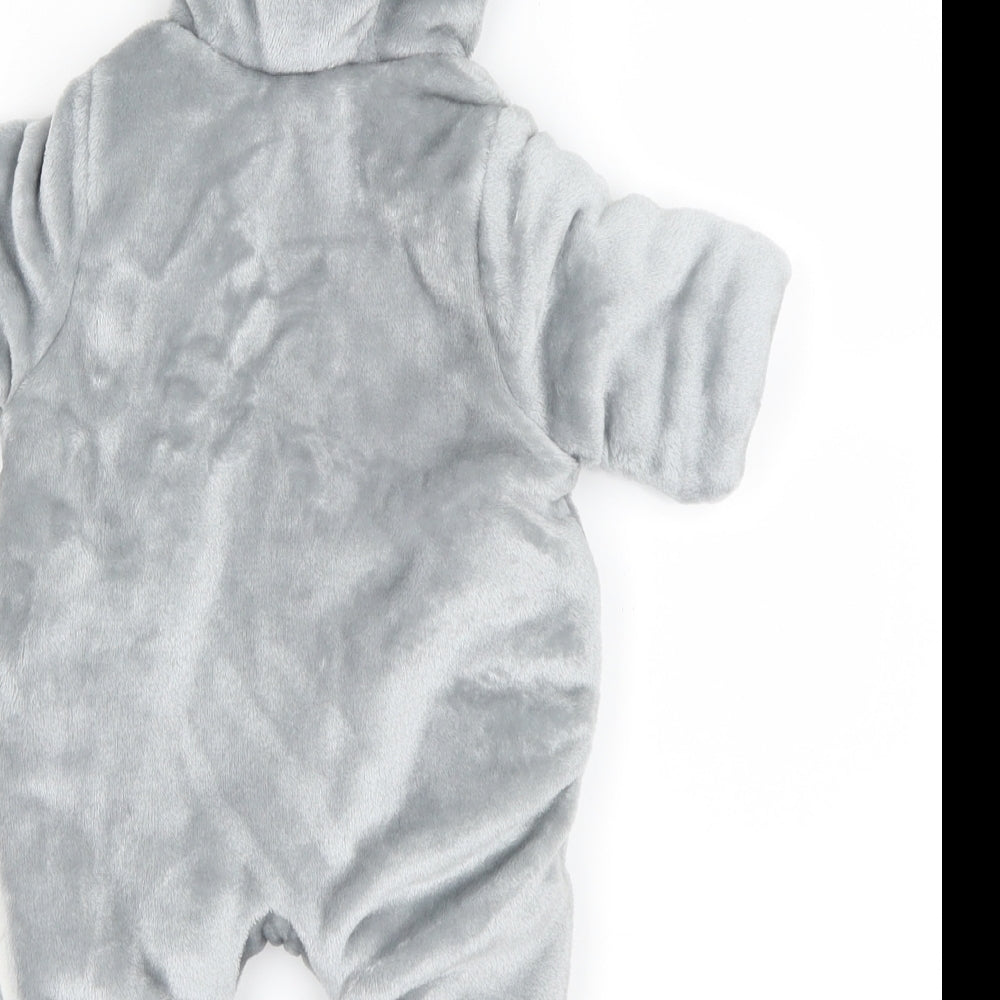 fred & flo  Grey   3-in-1 Jacket Snowsuit Size Newborn  - teddy bear