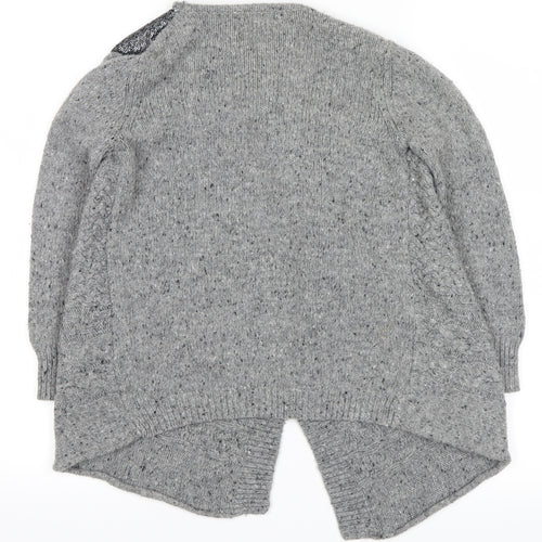NEXT Girls Grey   Cardigan Jumper Size 5-6 Years