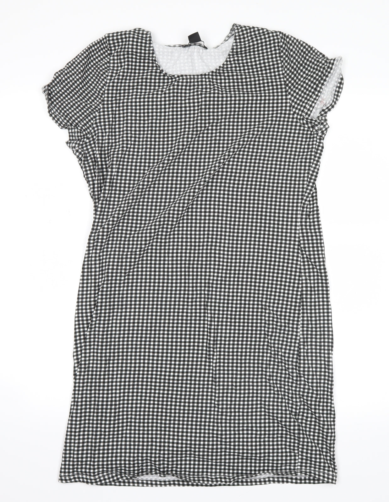 Atmosphere Womens Black Check  T-Shirt Dress  Size 18