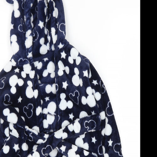 Disney  Blue Polka Dot  Babydoll Robe Size 18-24 Months  - mickey mouse