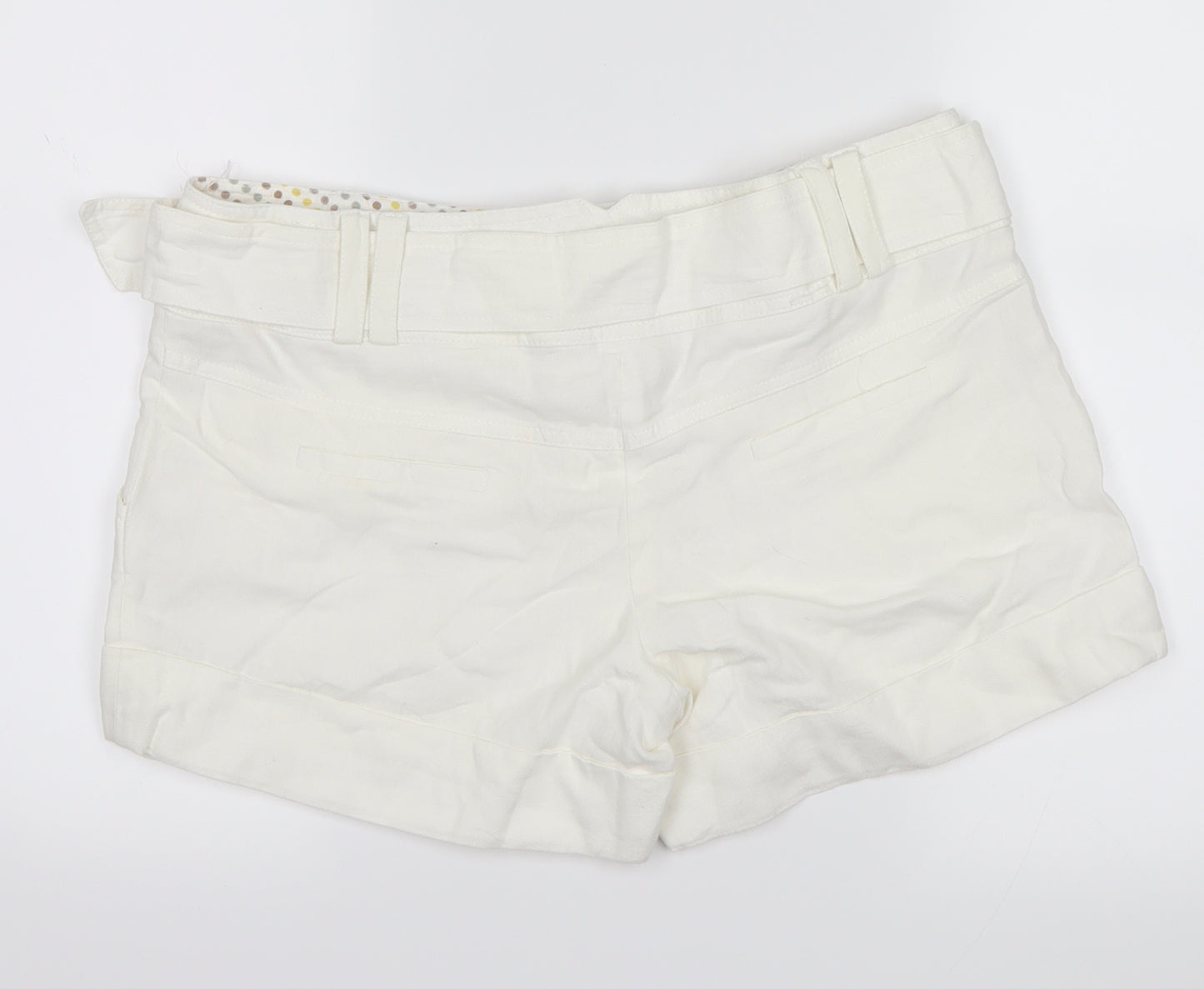 River Island Womens White   Hot Pants Shorts Size 14