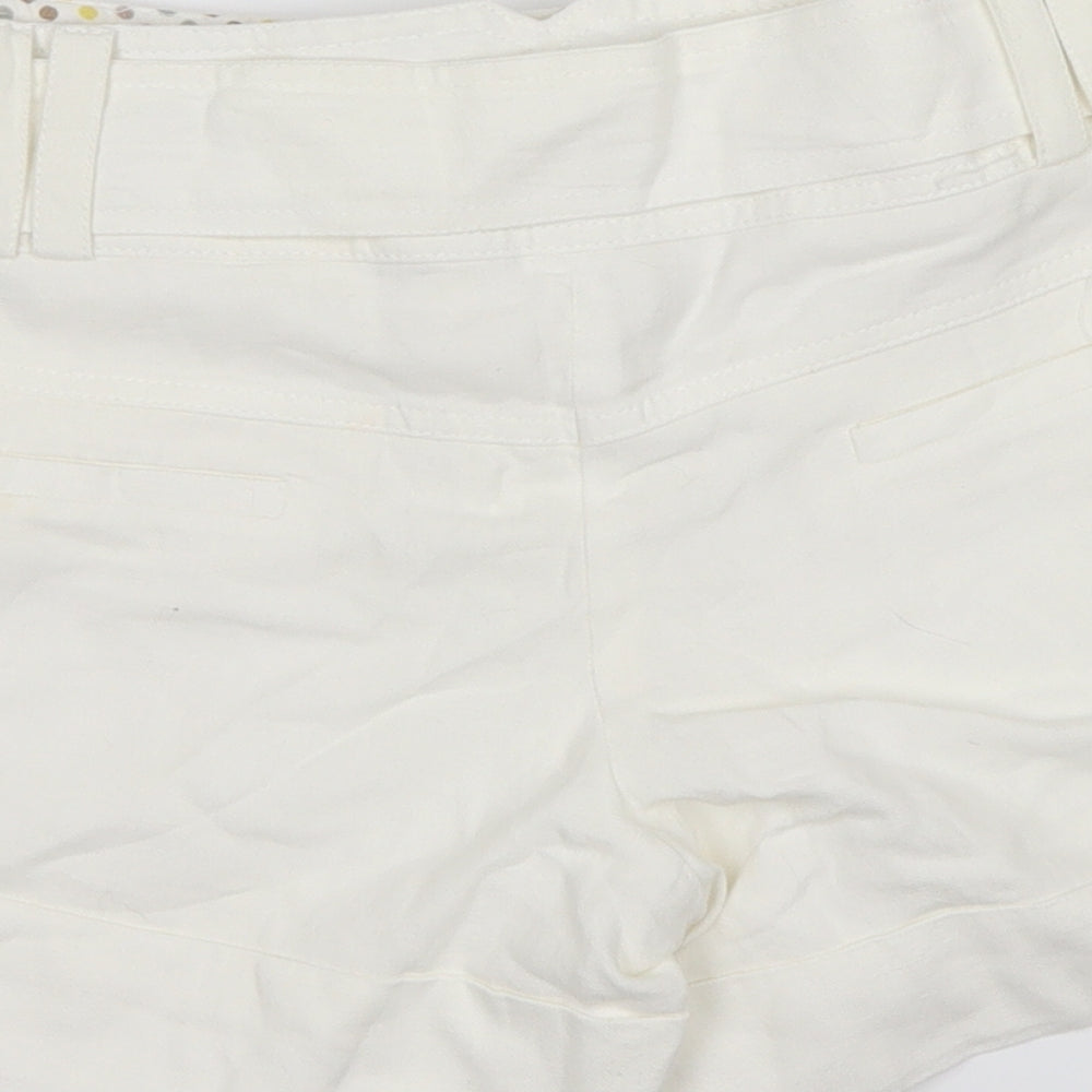 River Island Womens White   Hot Pants Shorts Size 14