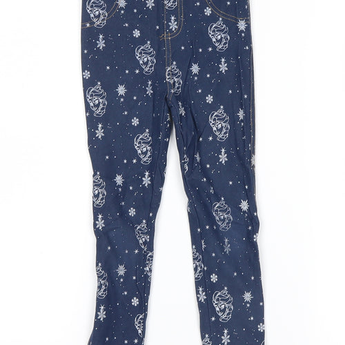 Disney Girls Black Polka Dot  Pedal Pusher Trousers Size 3-4 Years - frozen, elsa