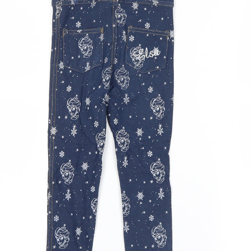 Disney Girls Black Polka Dot  Pedal Pusher Trousers Size 3-4 Years - frozen, elsa