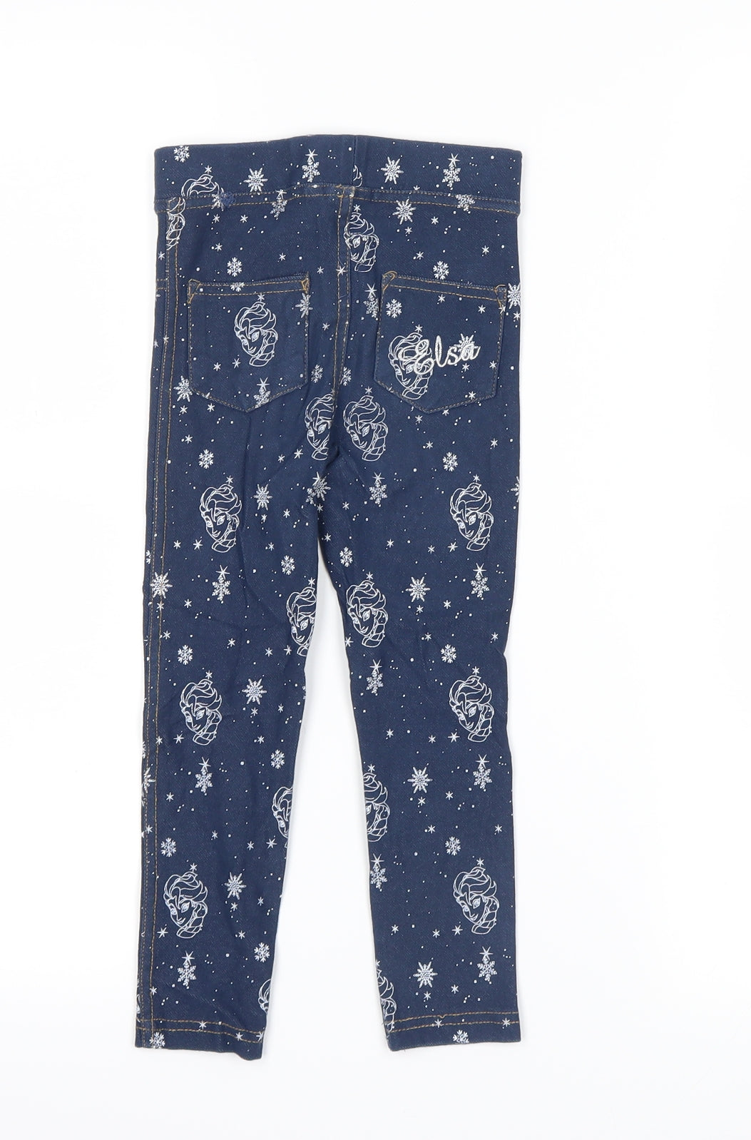 Disney Girls Black Polka Dot  Pedal Pusher Trousers Size 3-4 Years - frozen, elsa