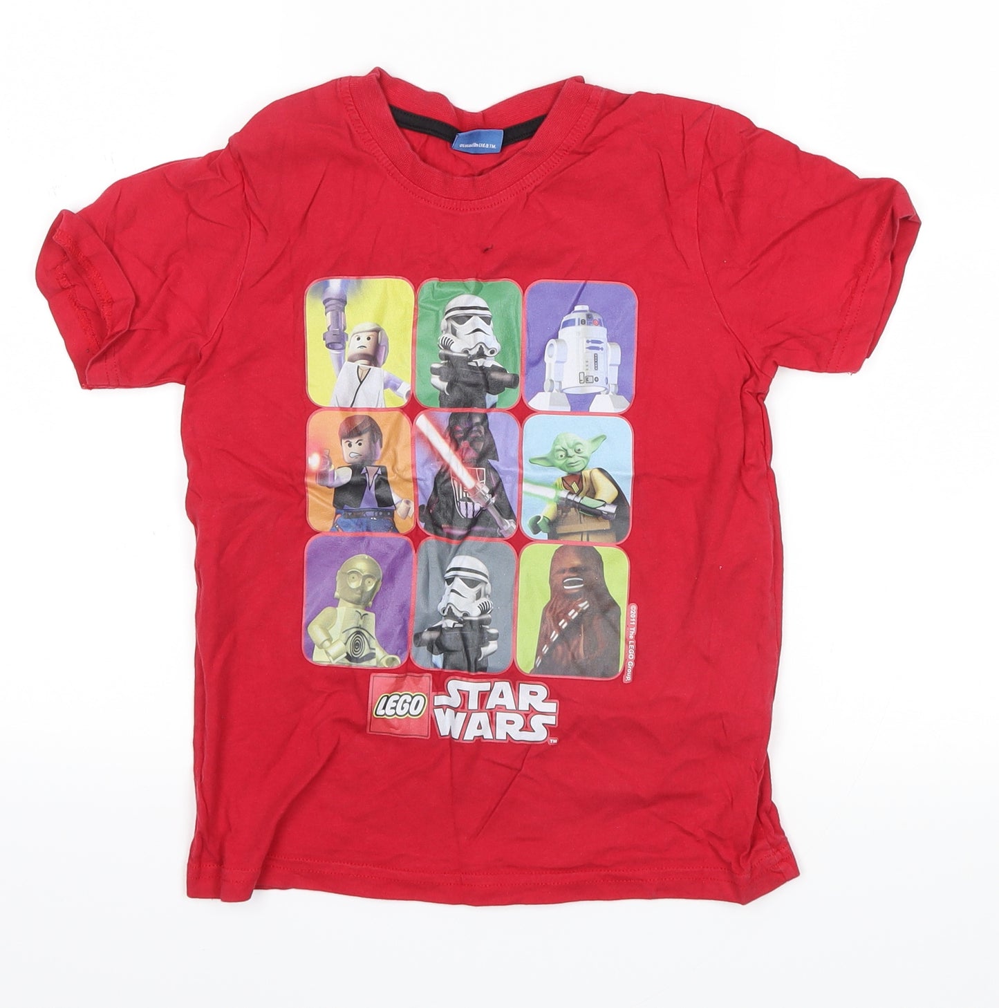 George Boys Red   Basic T-Shirt Size 6-7 Years  - lego star wars