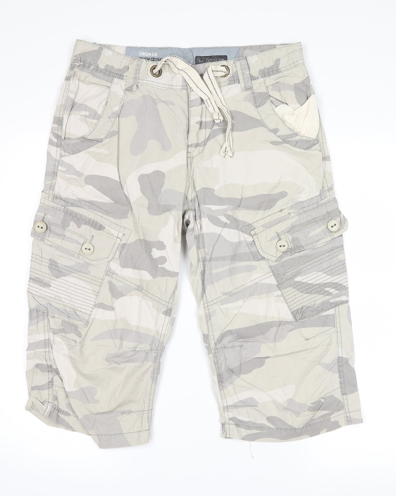 no brand Mens Beige Camouflage  Cargo Shorts Size 32