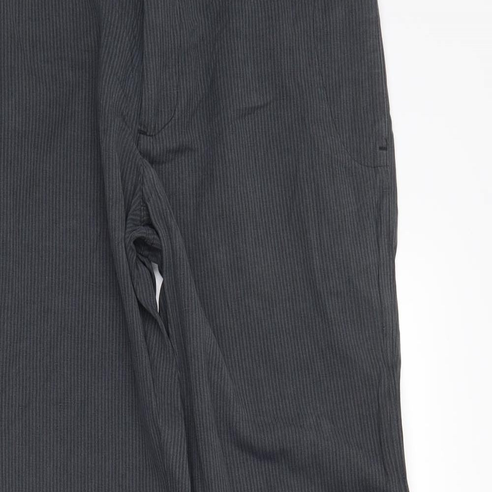 NEXT Mens Grey Striped  Trousers  Size 32 in