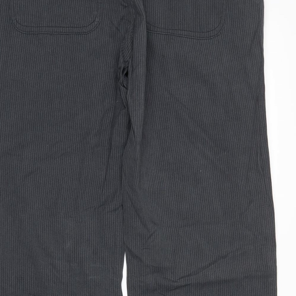 NEXT Mens Grey Striped  Trousers  Size 32 in