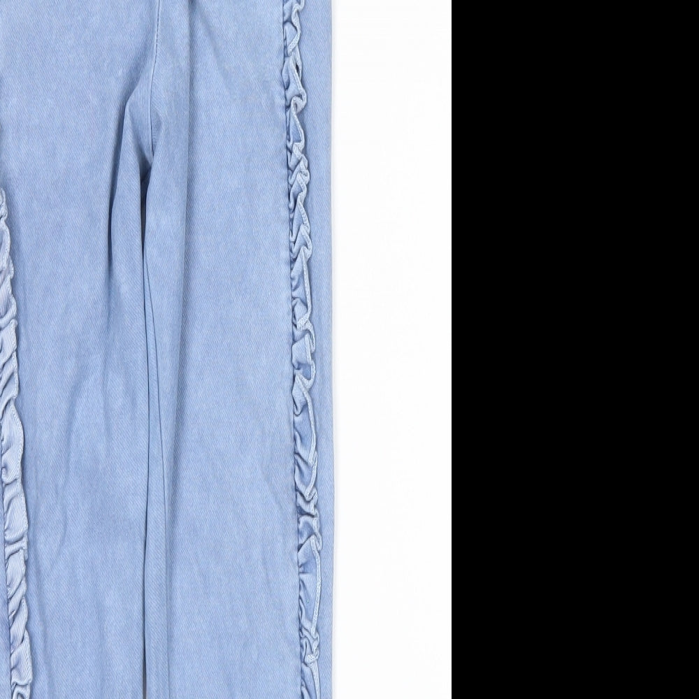 River Island Girls Blue   Pedal Pusher Trousers Size 7-8 Years