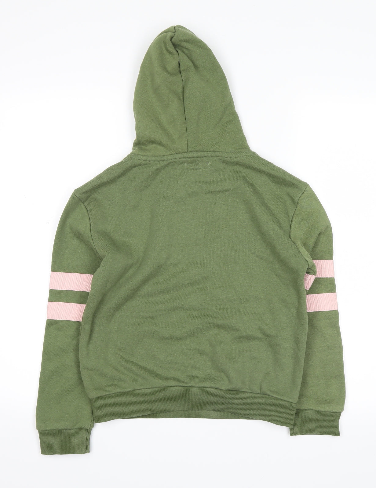 Primark Girls Green Striped  Pullover Hoodie Size 10 Years