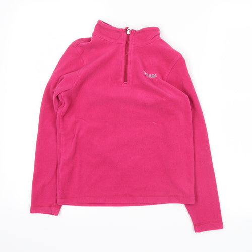 Regatta Girls Pink  Fleece Pullover Jumper Size 9-10 Years