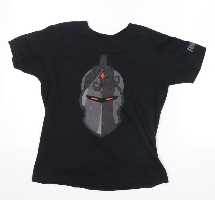 fortnite Boys Black   Basic T-Shirt Size L