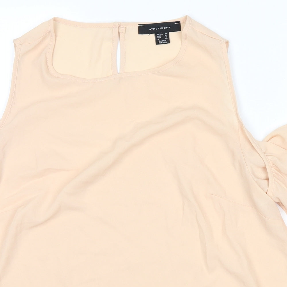 Atmosphere Womens Beige   Basic Blouse Size 14