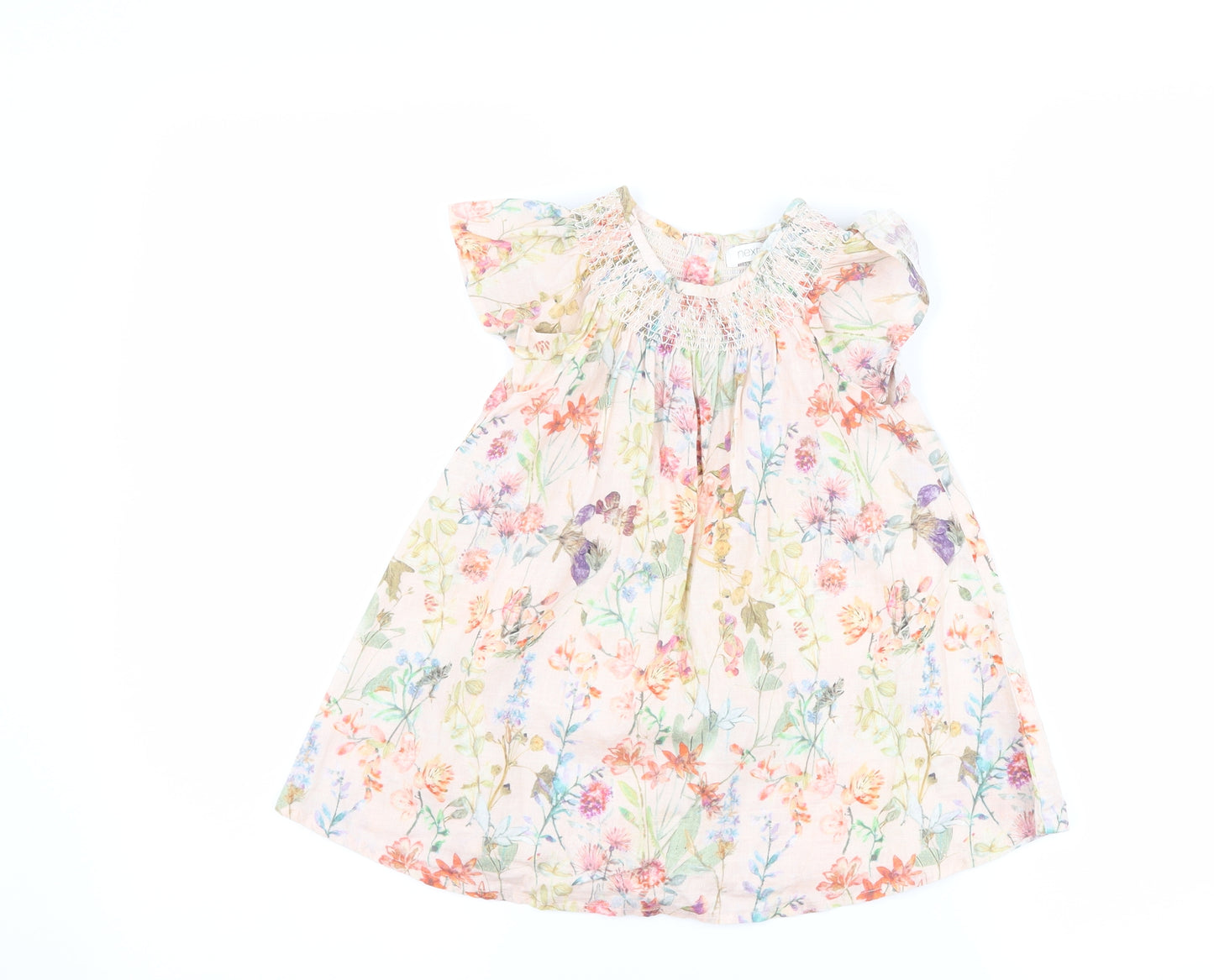 NEXT Girls Pink Floral  A-Line  Size 12-18 Months