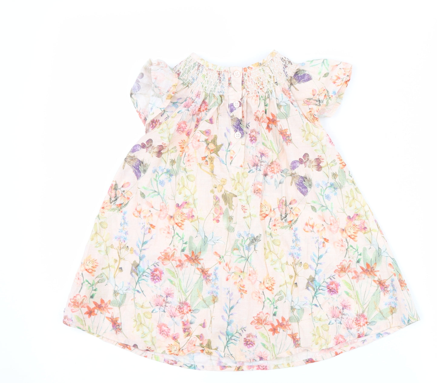 NEXT Girls Pink Floral  A-Line  Size 12-18 Months