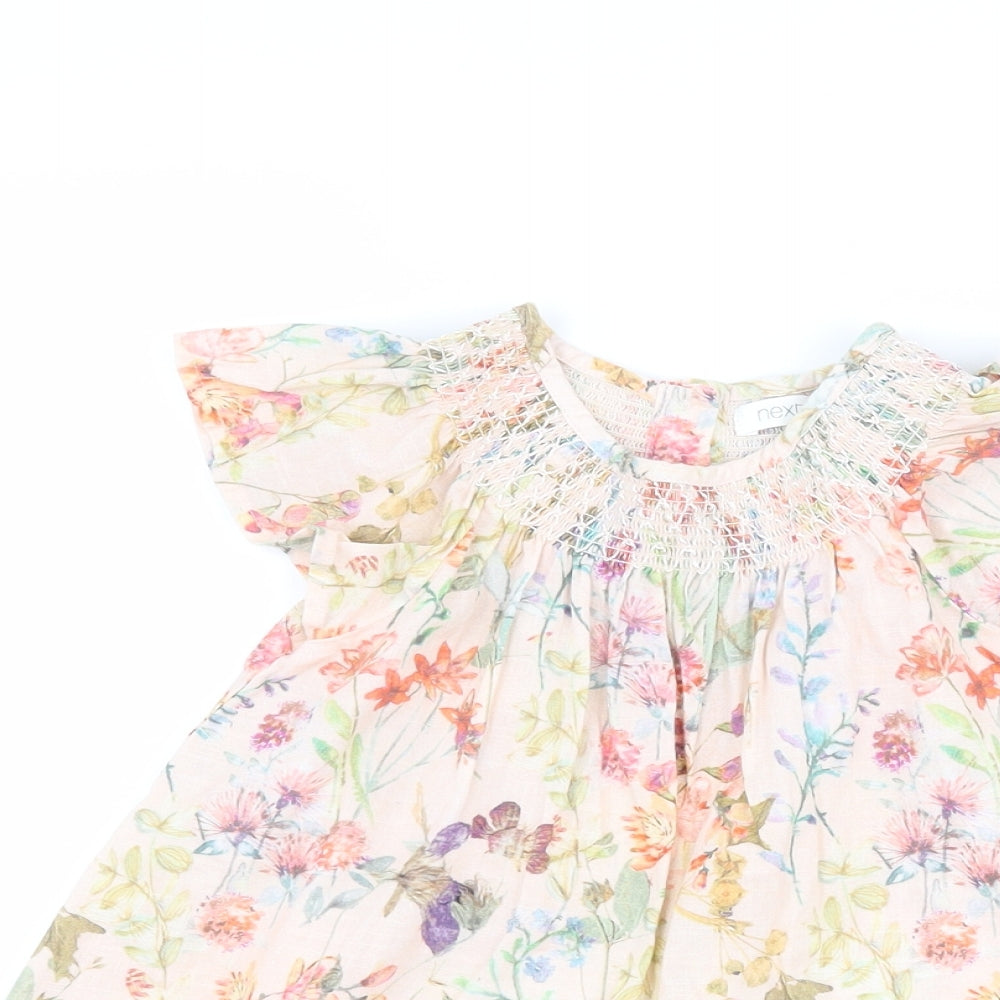 NEXT Girls Pink Floral  A-Line  Size 12-18 Months