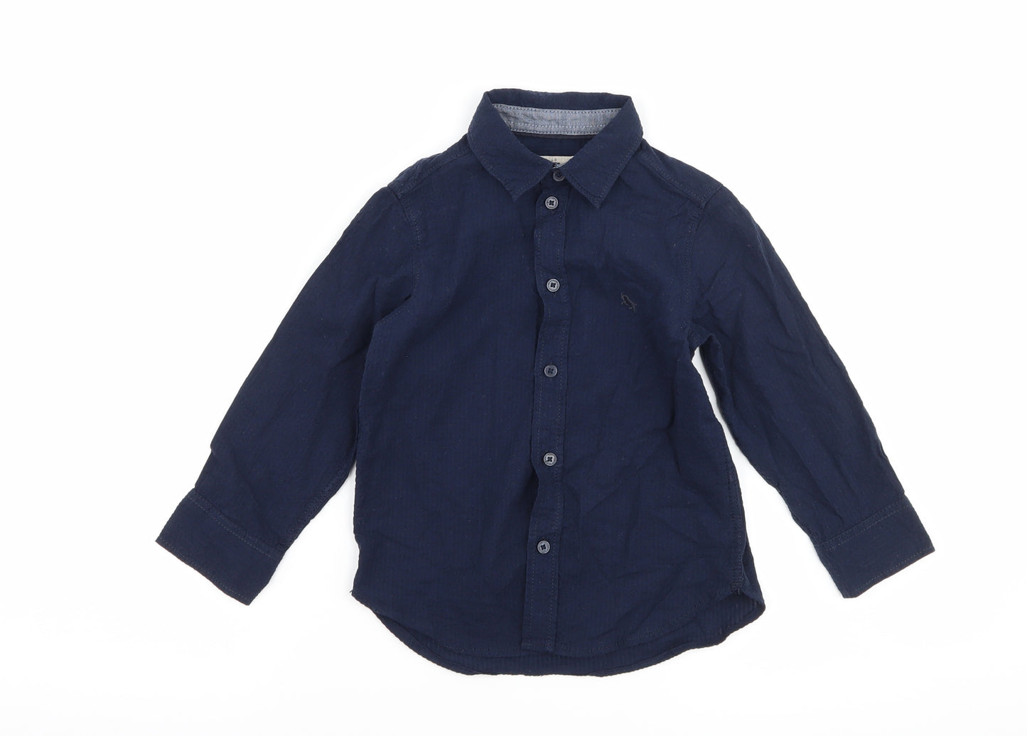 H&M Boys Blue Striped  Basic Button-Up Size 3-4 Years