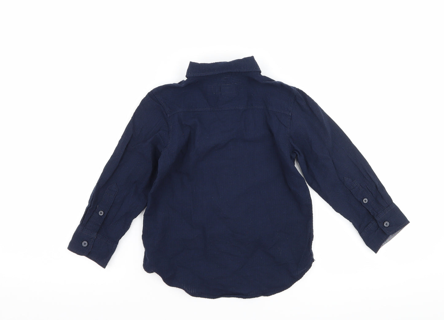 H&M Boys Blue Striped  Basic Button-Up Size 3-4 Years