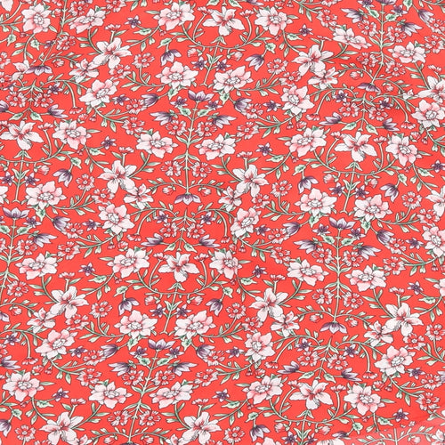 Primark Womens Red Floral  Basic Blouse Size 8