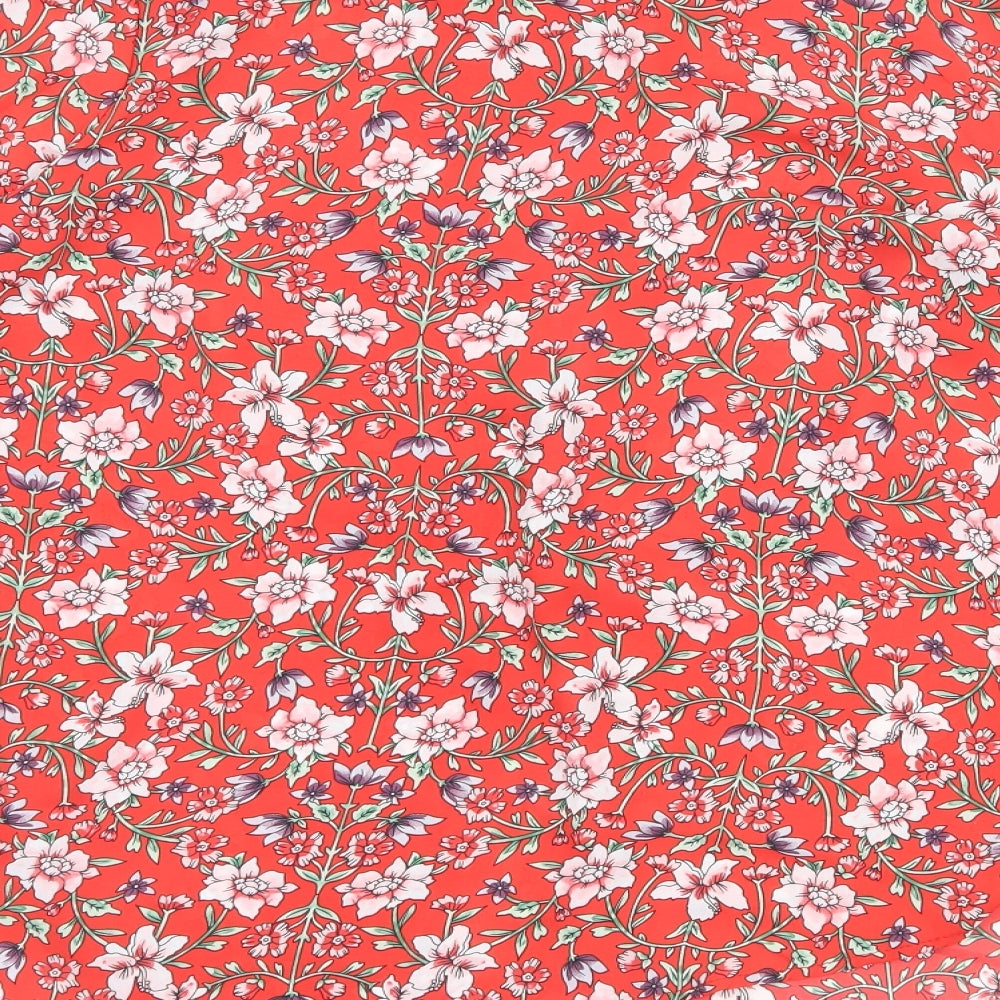 Primark Womens Red Floral  Basic Blouse Size 8