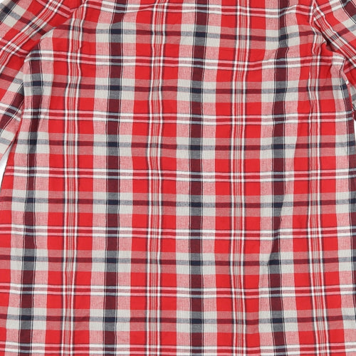 TU Womens Red Check  Shirt Dress  Size 12