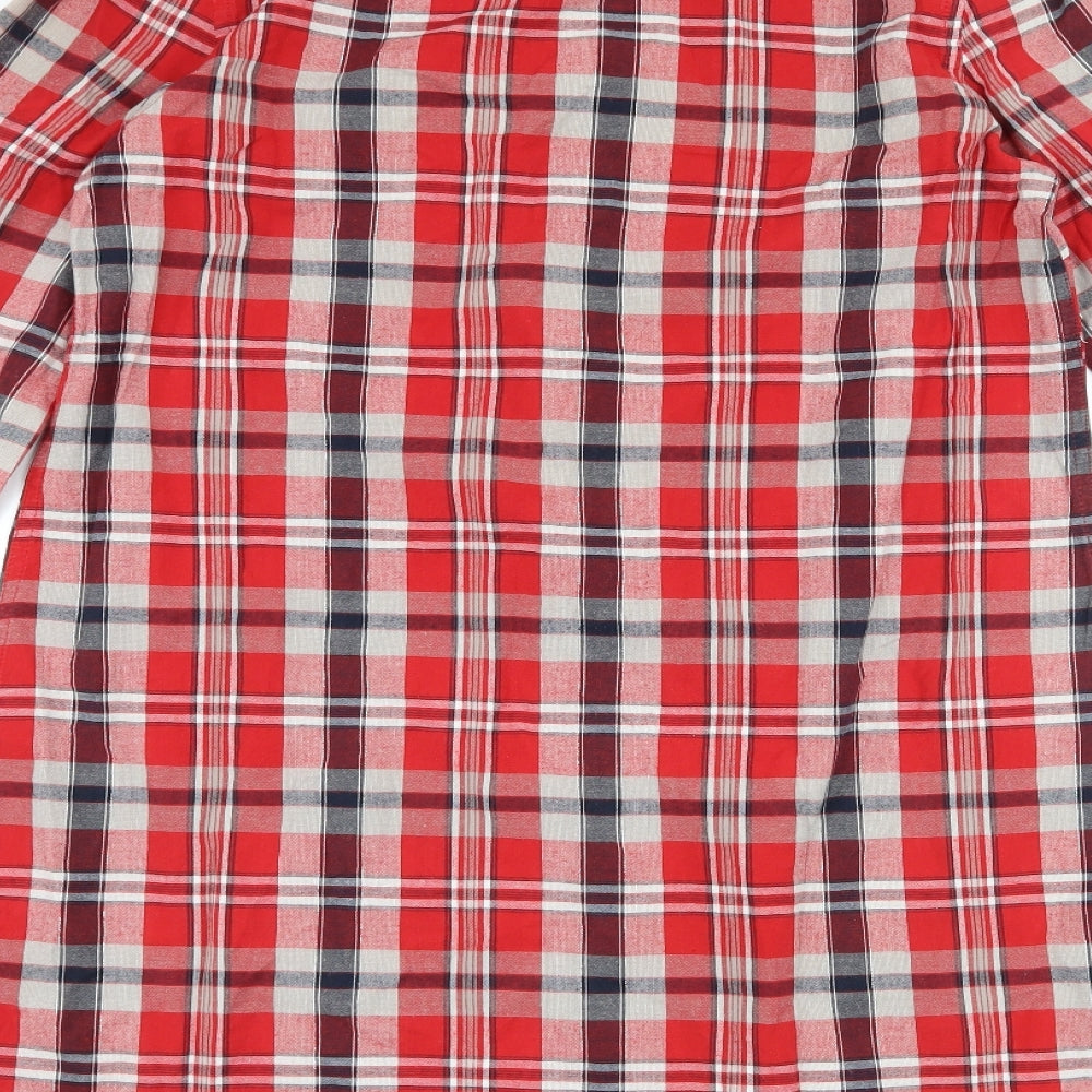 TU Womens Red Check  Shirt Dress  Size 12