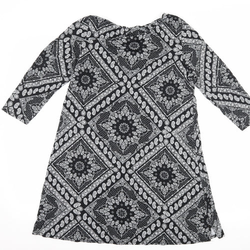 George Womens Black Paisley  Shift  Size 10