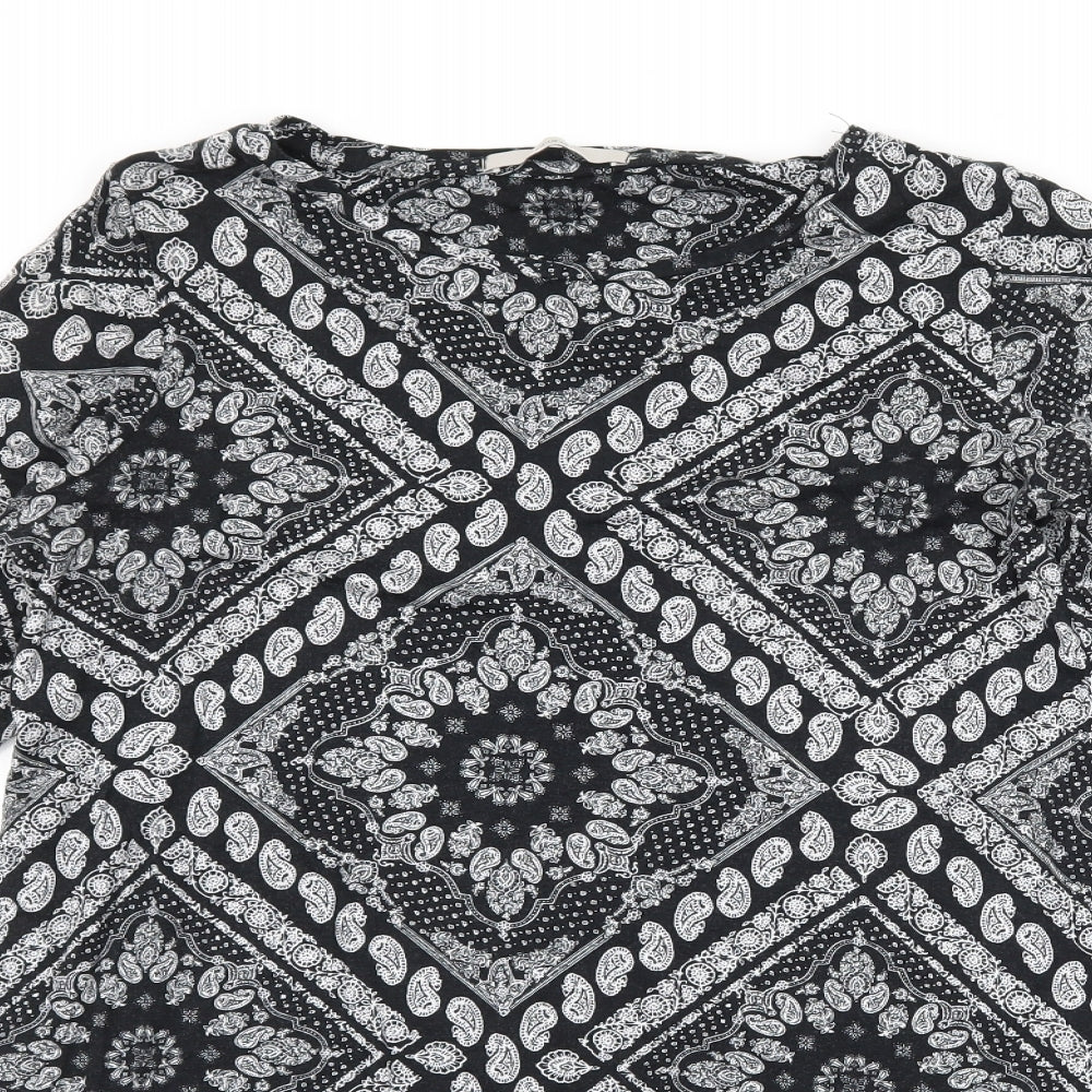 George Womens Black Paisley  Shift  Size 10