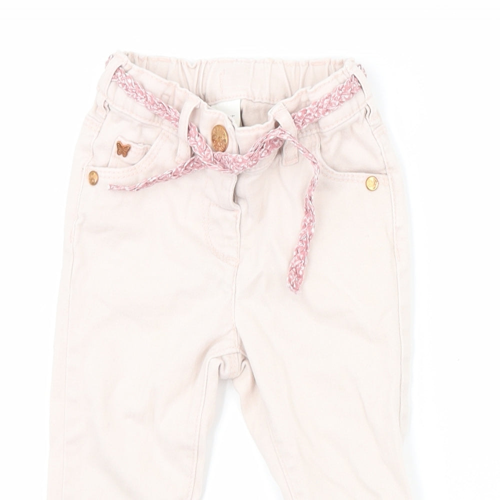 NEXT Girls Pink  Denim Capri Jeans Size 12-18 Months