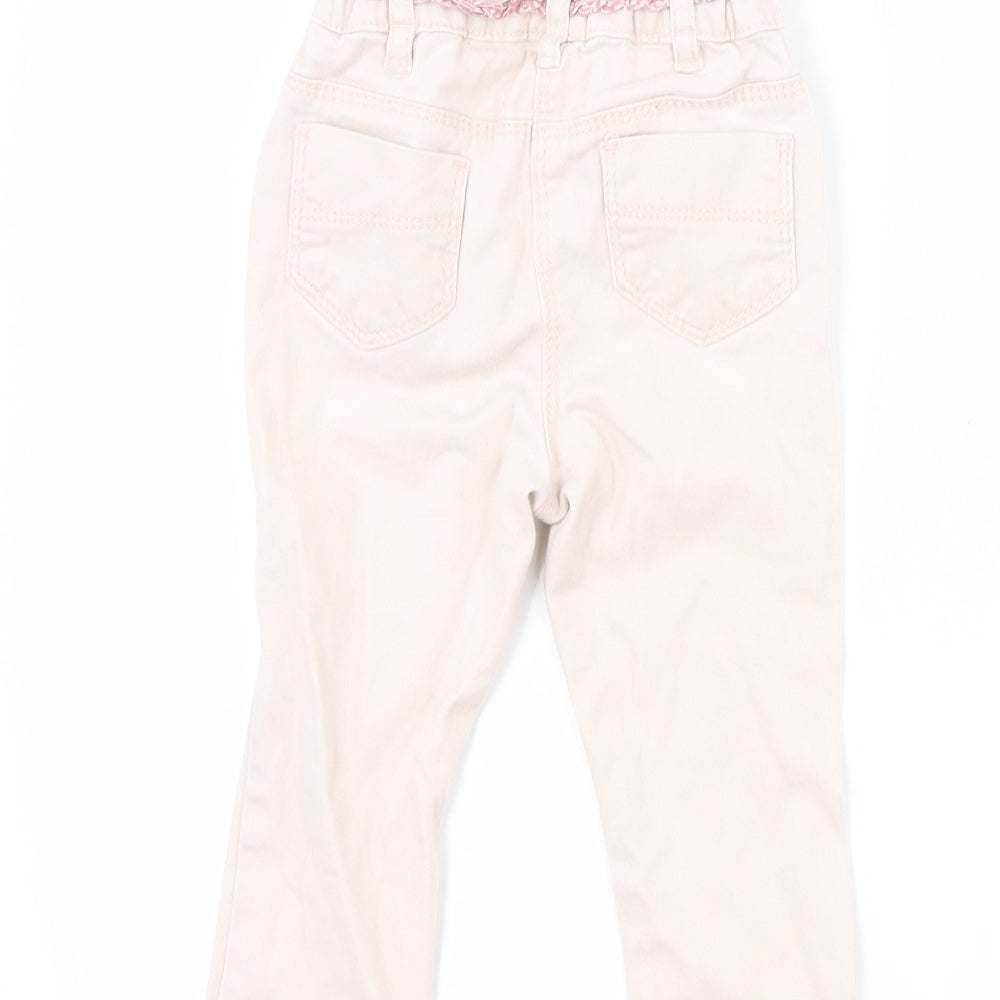 NEXT Girls Pink  Denim Capri Jeans Size 12-18 Months