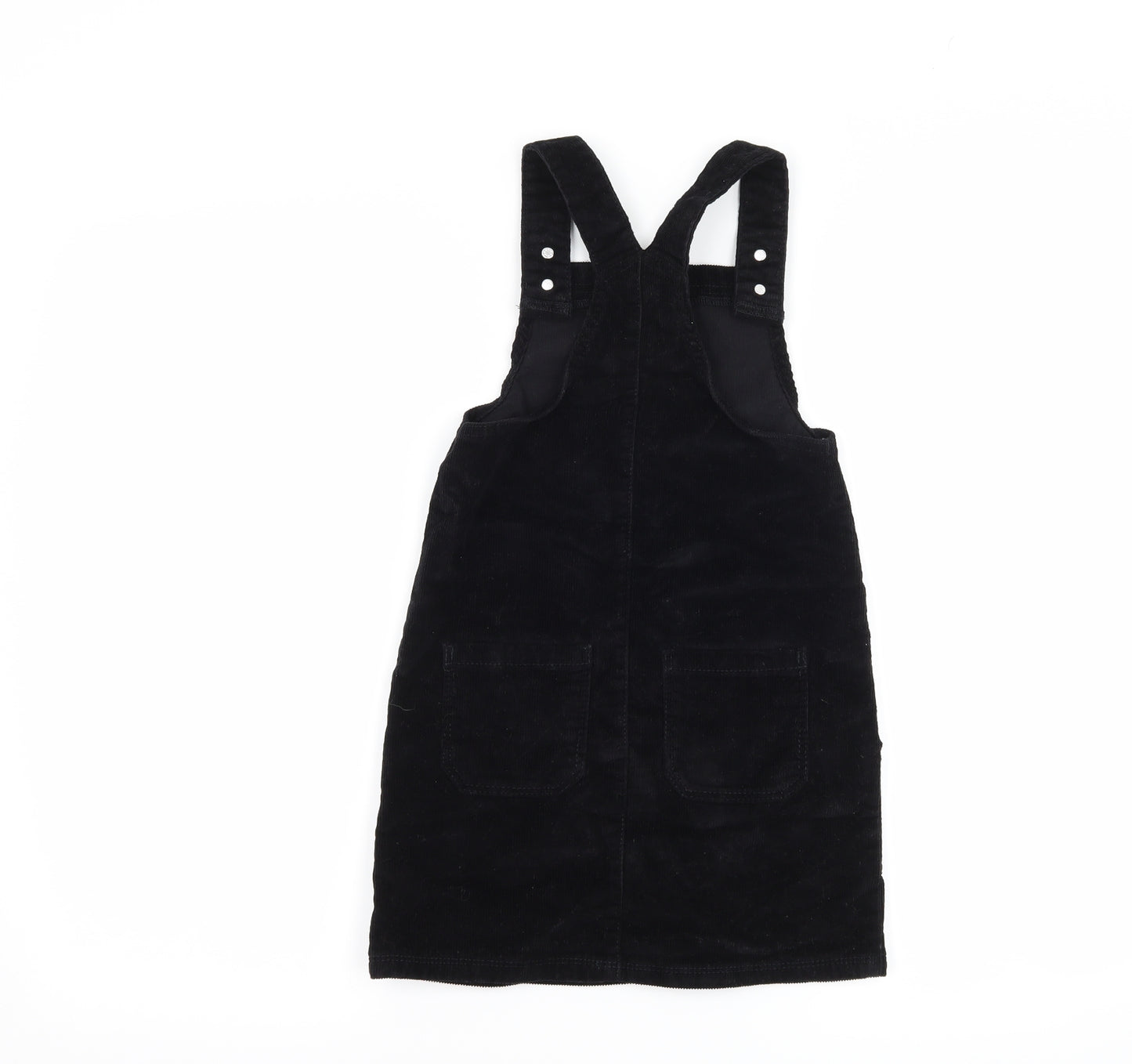 George Girls Black  Corduroy Pinafore/Dungaree Dress  Size 6-7 Years