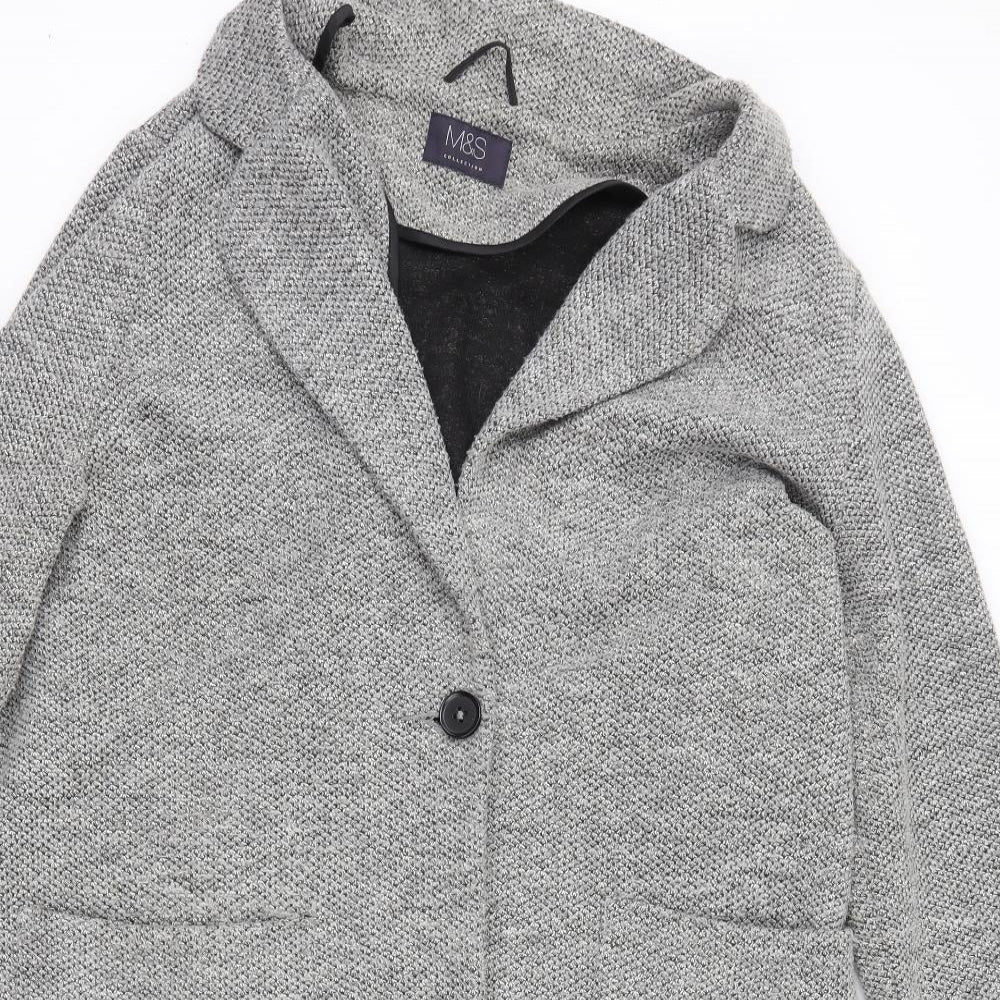 Marks and Spencer Womens Grey   Jacket Coatigan Size 16