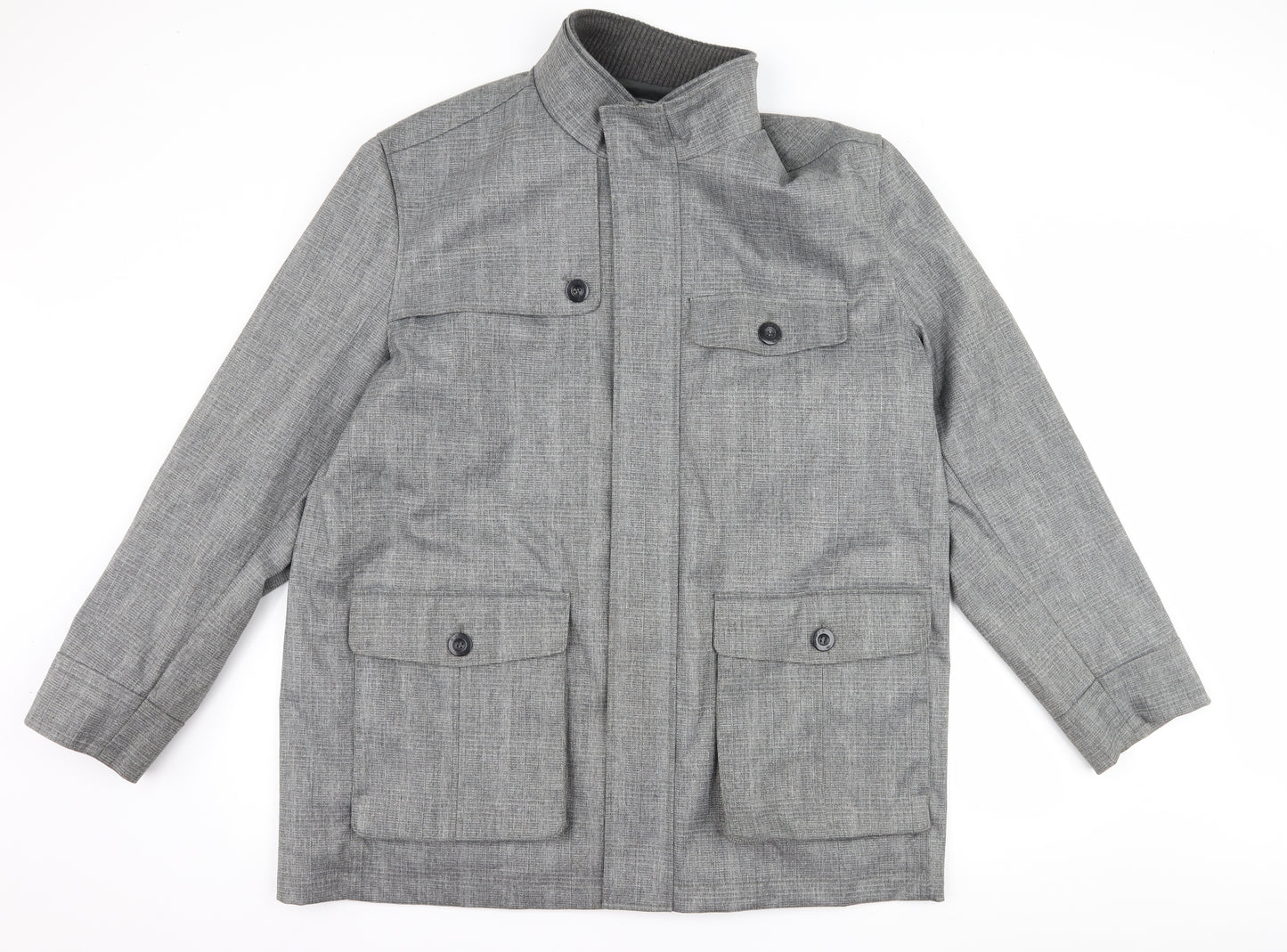 RJR.John Rocha Mens Grey   Overcoat Coat Size 2XL