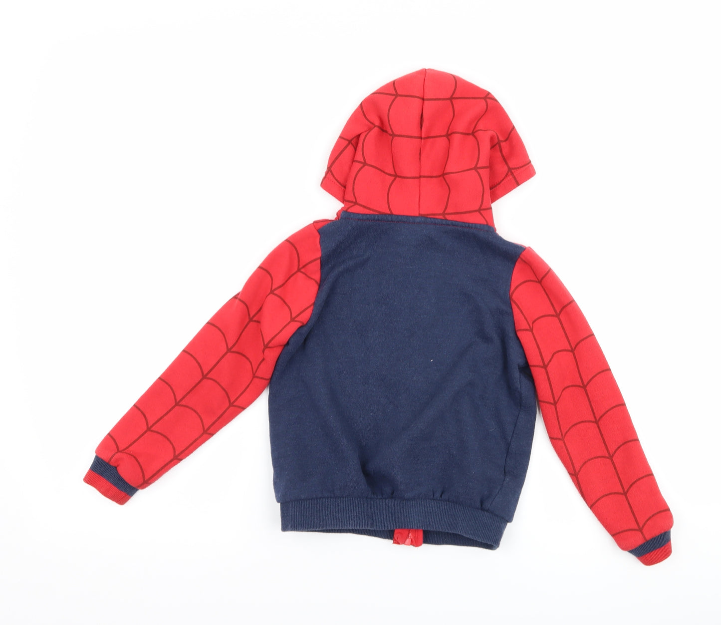 Marvel Boys Red   Full Zip Hoodie Size 4-5 Years  - SpiderMan