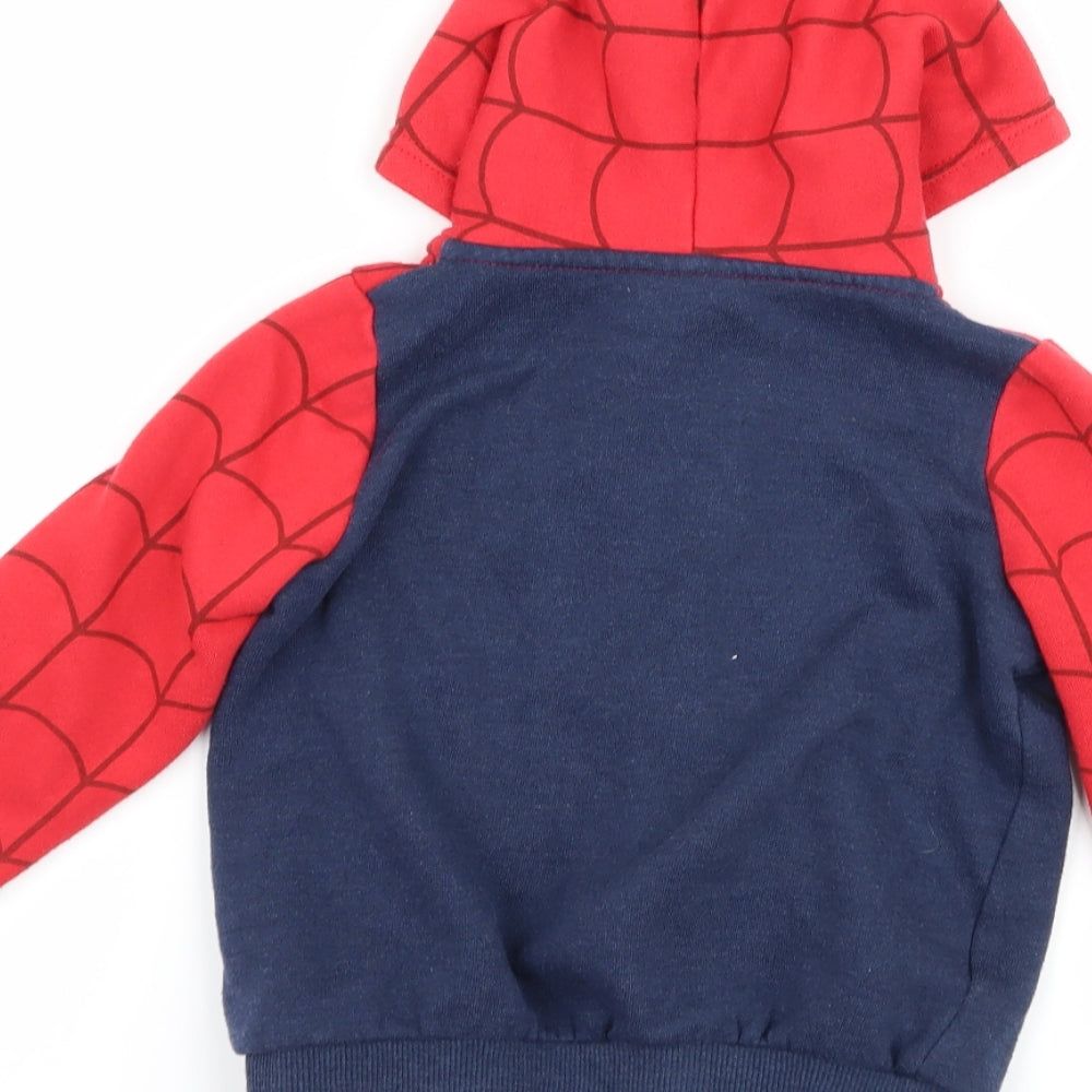 Marvel Boys Red   Full Zip Hoodie Size 4-5 Years  - SpiderMan